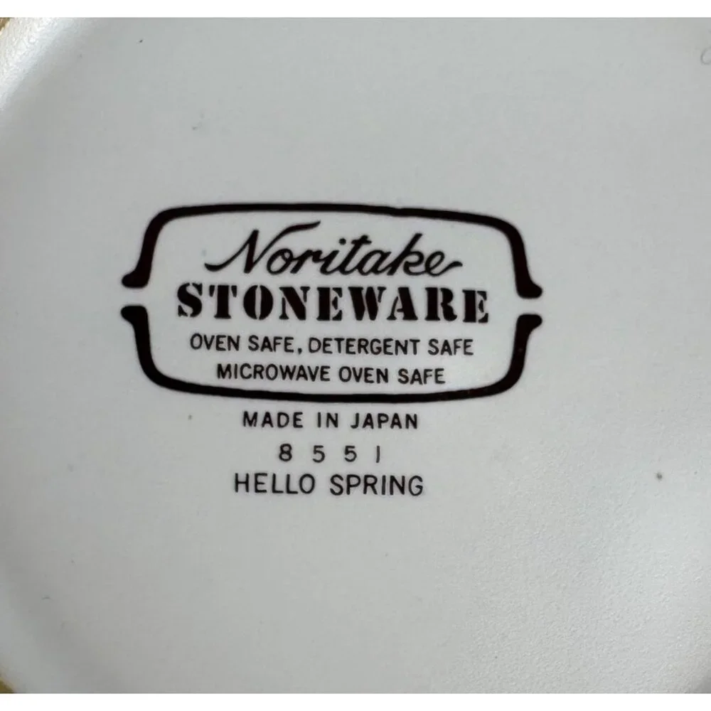 Noritake Stoneware Soup/Cereal Bowl Hello Spring‎ Yellow Flower 6.5” Japan